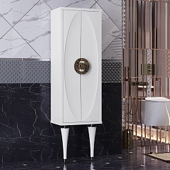 Opadiris Ножки для тумбы/пенала Ибица белые/золото (2 шт.) – фотография-2